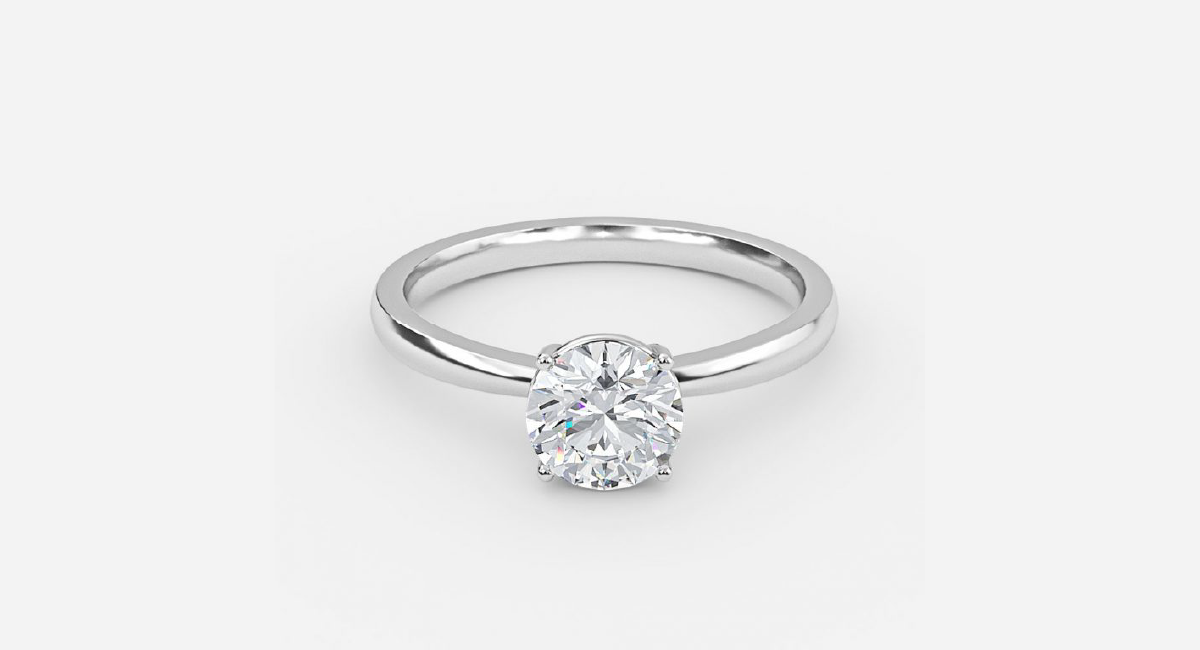 Ella Round Solitaire Engagement Ring under 0
