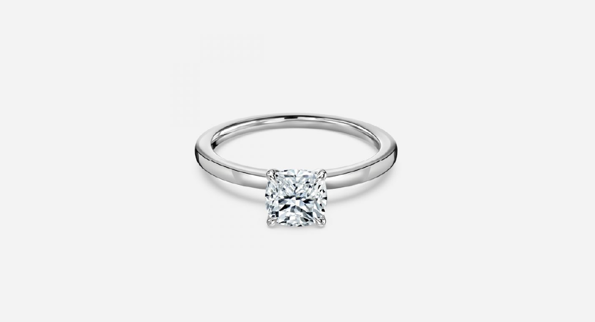 Lydia Cushion Solitaire Engagement Ring under 0