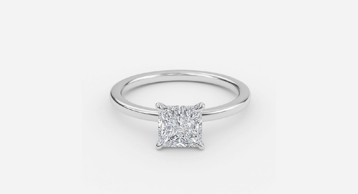 Lydia Princess Solitaire Engagement Ring under 0